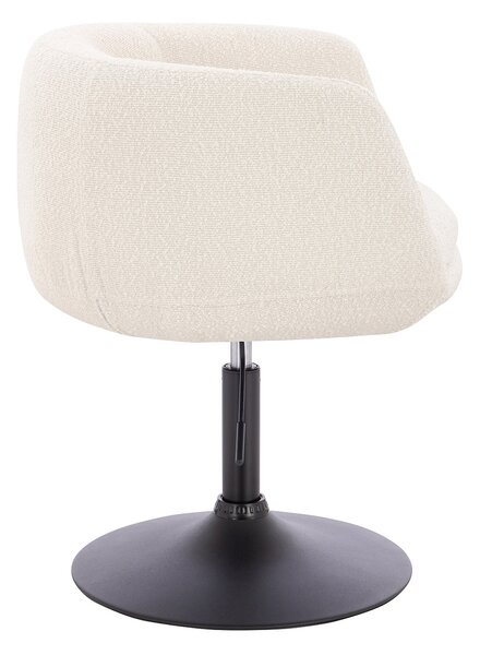 HR333N Krémszínű modern boucle szék fekete lábbal
