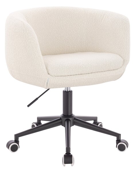 HR333K Krémszínű modern boucle szék fekete lábbal