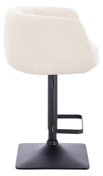 HR333KW Krémszínű modern boucle szék fekete lábbal
