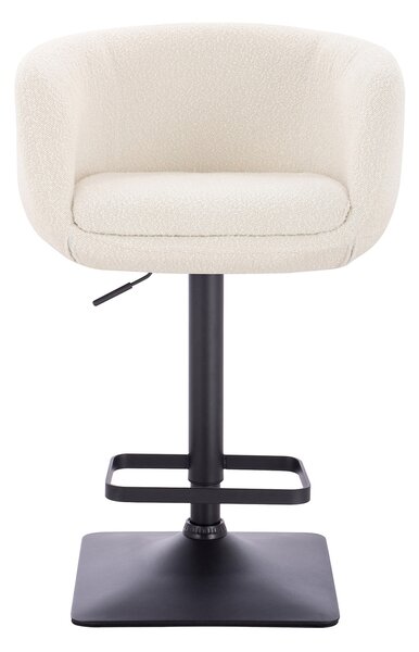 HR333KW Krémszínű modern boucle szék fekete lábbal