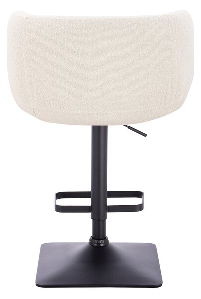 HR333KW Krémszínű modern boucle szék fekete lábbal