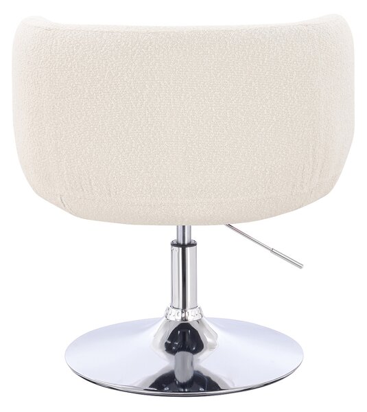 HR333N Krémszínű modern boucle szék krómozott lábbal