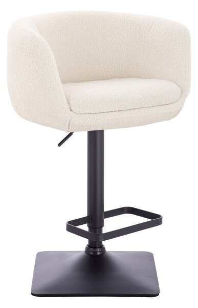 HR333KW Krémszínű modern boucle szék fekete lábbal