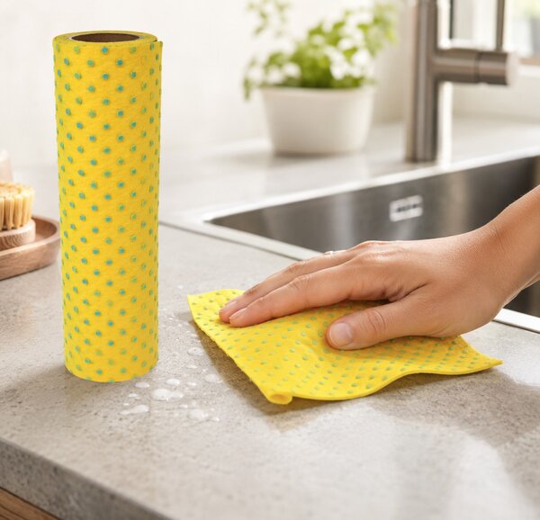 Törlőkendő tekercsben 10 db Happy Cleaning RS-1126