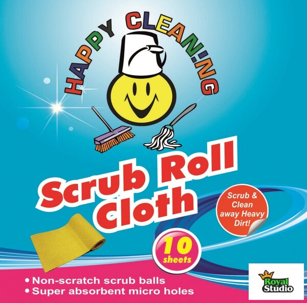 Törlőkendő tekercsben 10 db Happy Cleaning RS-1126
