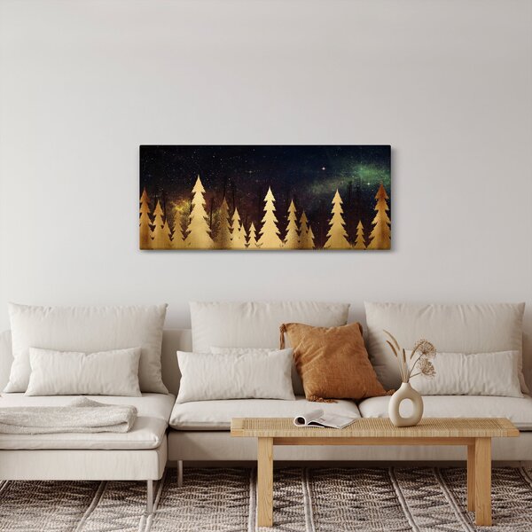 Kép - arany éjszaka (120x50 cm)
