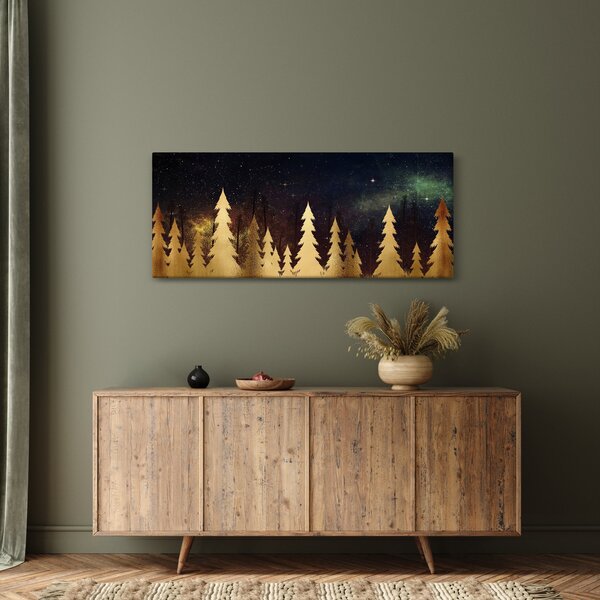 Kép - arany éjszaka (120x50 cm)