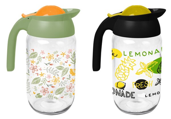 Kancsó üveg virág mintás 1,5L 111251-100