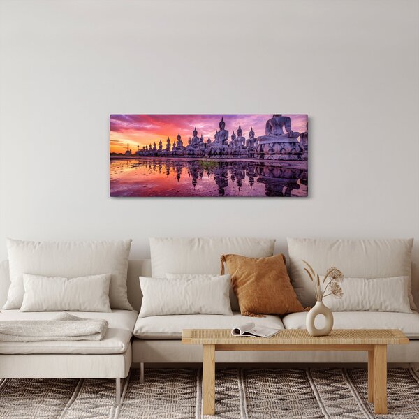 Kép - Buddhák naplementekor (120x50 cm)