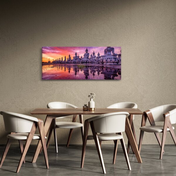 Kép - Buddhák naplementekor (120x50 cm)