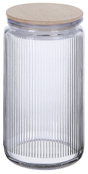 Üveg ételtároló vákuumos bambusz tetővel 2000ml S-2089
