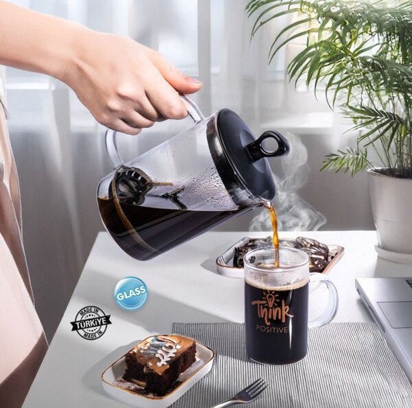 Tea-kávé készítő szűrővel hőálló üveg 660ml 131080-012