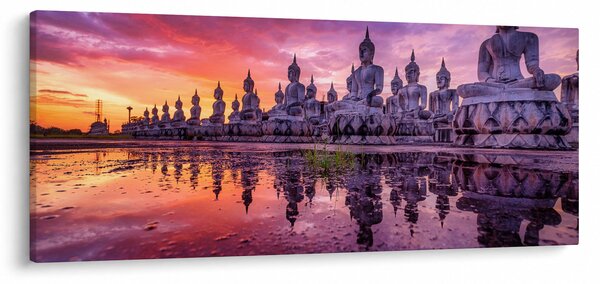 Kép - Buddhák naplementekor (120x50 cm)