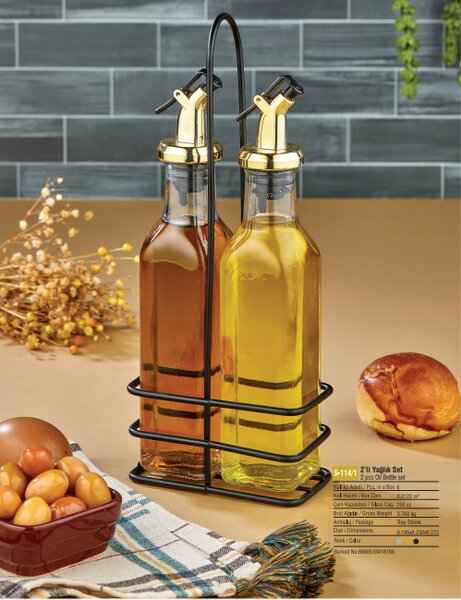 Olaj ecet kiöntő szett üveg 250ml S-114-1