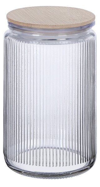 Üveg ételtároló vákuumos bambusz tetővel 1500ml S-2085