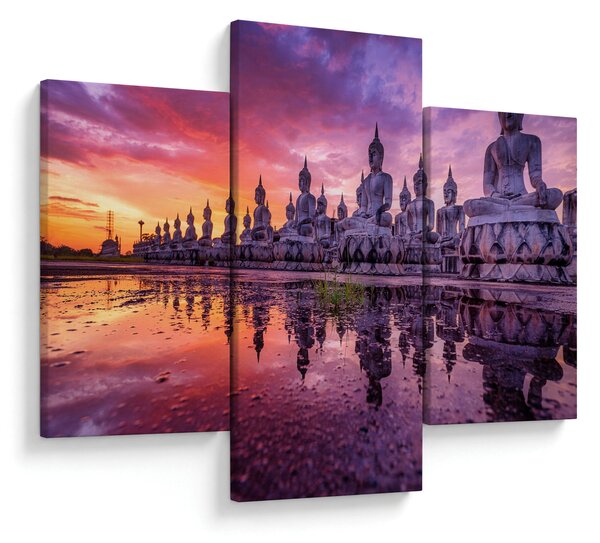 Kép - Buddhák naplementekor (90x60 cm)