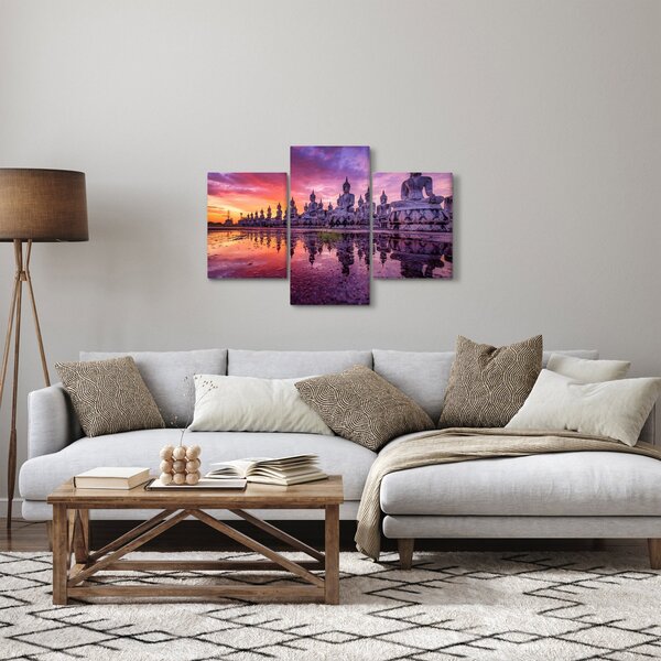 Kép - Buddhák naplementekor (90x60 cm)