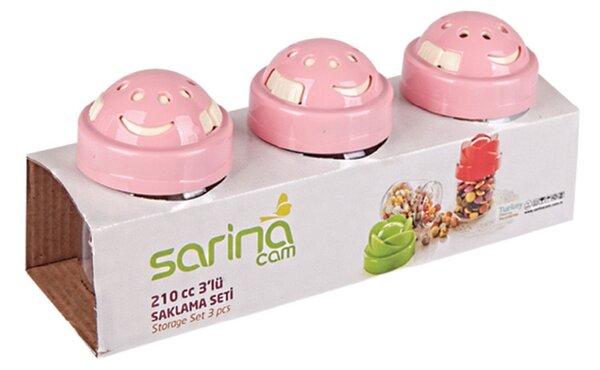 Fűszertartó szett 3db üveg 210ml S-196
