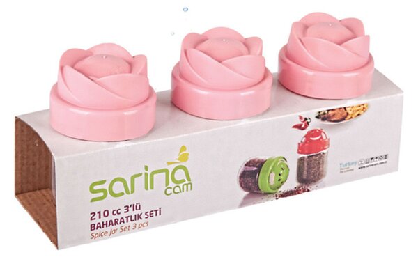 Fűszertartó szett 3db üveg 210ml S-197