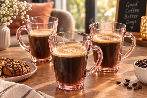 Kávéscsésze készlet 6db 170ml halvány rózsaszín 55213/1117174