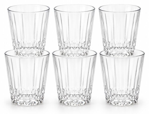 Mirelle bordázott üdítős és vizespohár készlet 6 db-os 240 ml