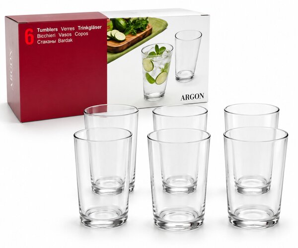 ARGON üdítős és vizespohár készlet 6 db-os 290 ml