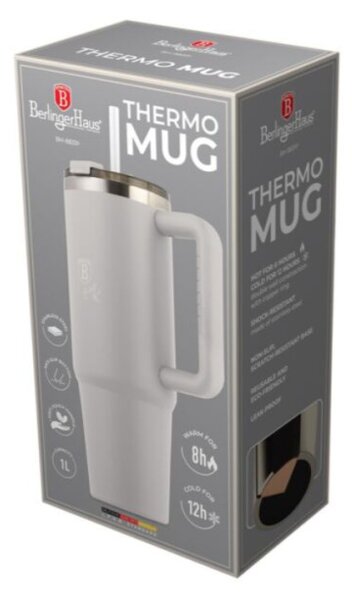 Berlinger Haus BH-8831P Sahara Termosz füllel és szívószállal matt krémszínű 1 L