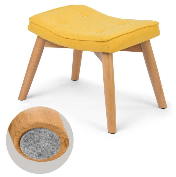 Sofotel Lábzsámoly Norse fotelhez, szövet, 52x38x36,5cm - Sárga