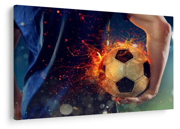 Kép - Futball-labda a tűzben (90x60 cm)