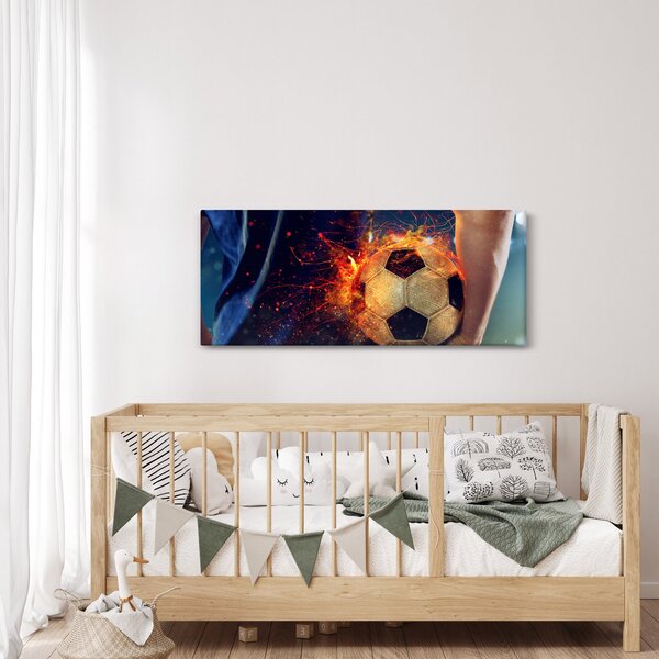 Kép - Futball-labda a tűzben (120x50 cm)