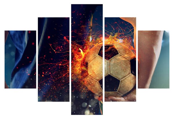 Kép - Futball-labda a tűzben (150x105 cm)