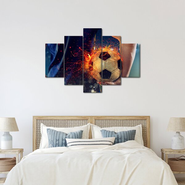 Kép - Futball-labda a tűzben (150x105 cm)