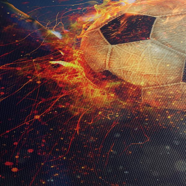 Kép - Futball-labda a tűzben (120x50 cm)
