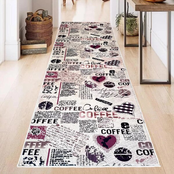 Konyhai szőnyeg csúszásgátlós 60x180cm Coffee Sziv 29080