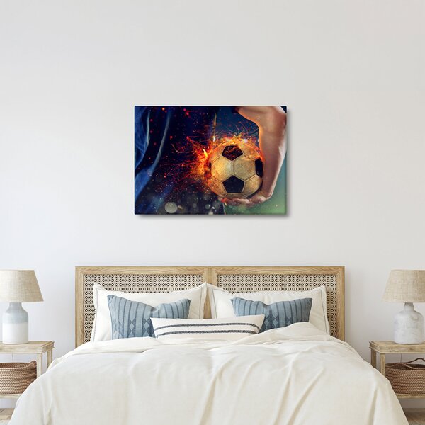Kép - Futball-labda a tűzben (70x50 cm)