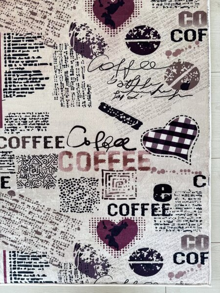 Konyhai szőnyeg csúszásgátlós 60x180cm Coffee Sziv 29080