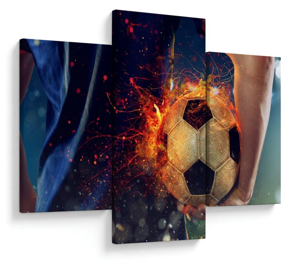 Kép - Futball-labda a tűzben (90x60 cm)