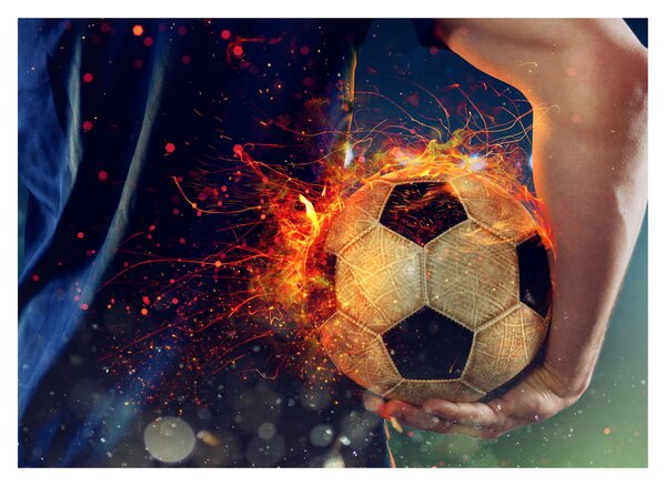 Kép - Futball-labda a tűzben (70x50 cm)
