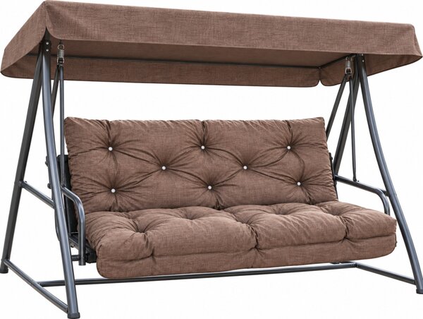 Hintaágy párna 130 cm 3 részes Barna