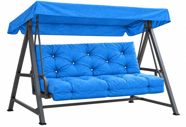 Hintaágy párna 130 cm 3 részes Kék