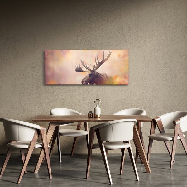 Kép - jávorszarvas az őszi levelekben (120x50 cm)