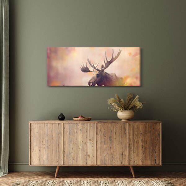 Kép - jávorszarvas az őszi levelekben (120x50 cm)