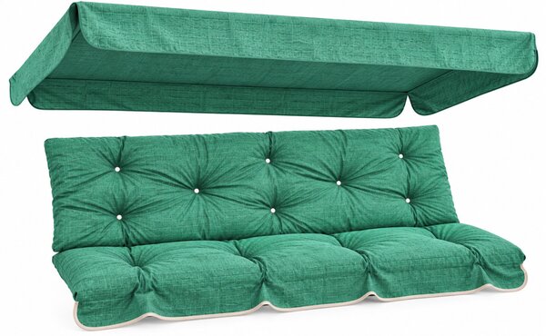Hintaágy párna 150 cm 3 részes zöld