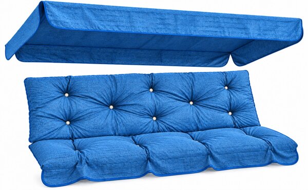 Hintaágy párna 150 cm 3 részes kék