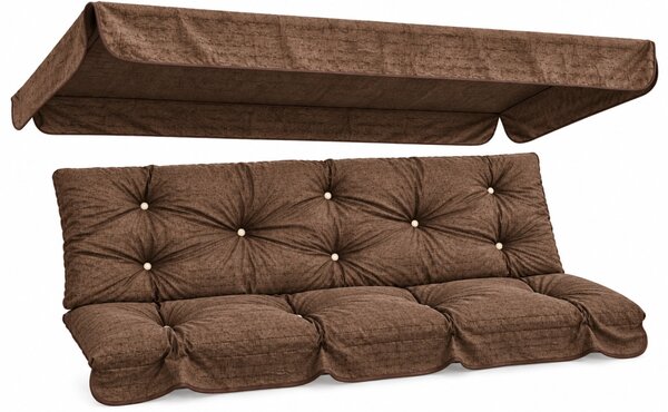 Hintaágy párna 150 cm 3 részes barna