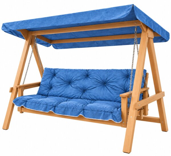 Hintaágy párna 150 cm 3 részes kék
