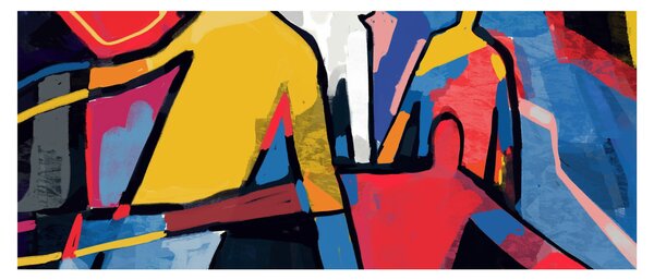 Kép - A férfiak absztrakciója (120x50 cm)