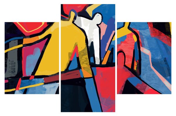 Kép - A férfiak absztrakciója (90x60 cm)