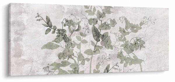 Kép - Növények vakolatban (120x50 cm)