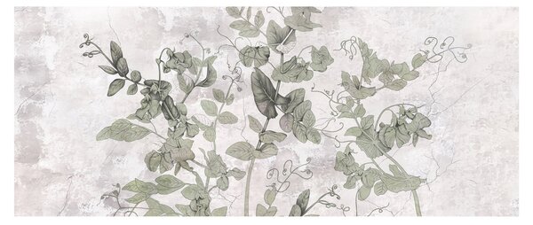 Kép - Növények vakolatban (120x50 cm)